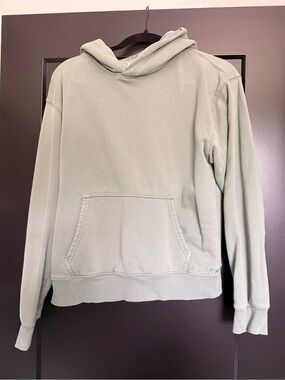 Aritzia Sage Green Hooded Pullover Sweatshirt